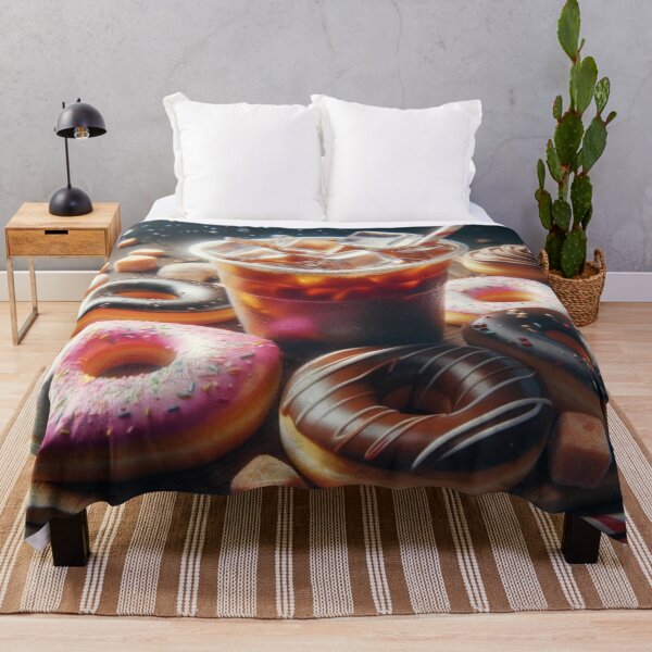Item preview, I Love Coffee Iced Coffee with Assorted Colorful Donuts designed and sold by Visionary Vibez.