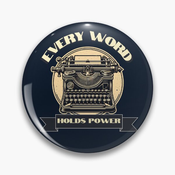 Item preview, Vintage Typewriter & "Every Word Holds Power" (Blue Background) designed and sold by MusesWhispers.