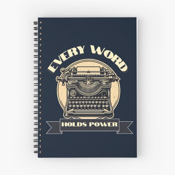 Item preview, Vintage Typewriter & "Every Word Holds Power" (Blue Background) designed and sold by MusesWhispers.