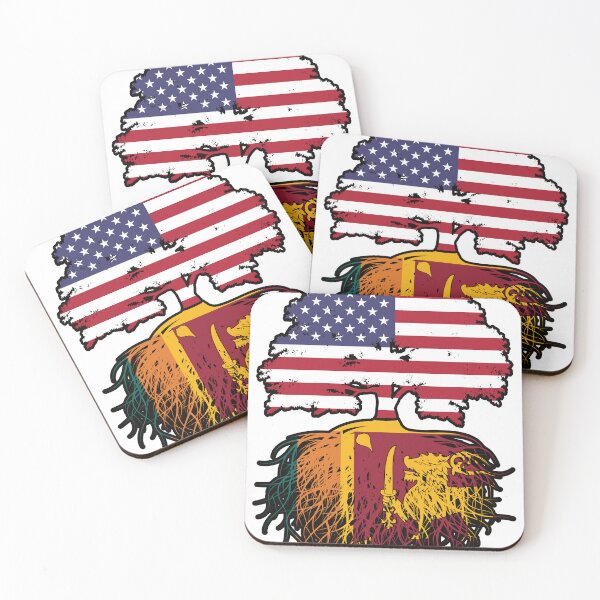 Item preview, Sri Lanka Sri Lankan American USA Tree Roots Flag designed and sold by FlagX.