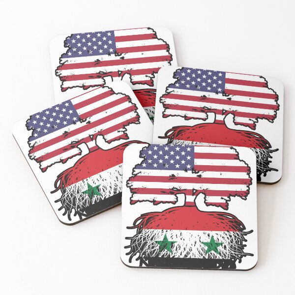 Item preview, Syria Syrian American USA Tree Roots Flag designed and sold by FlagX.
