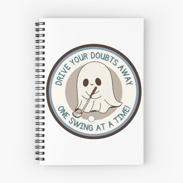 Item preview, drive your doubts away ghost playing golf growth mindset  designed and sold by KimRG.