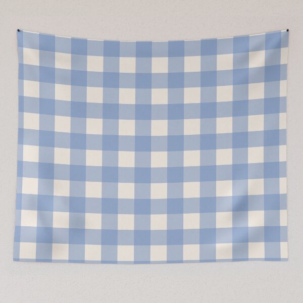 Item preview,  Soft Blue And Cream Gingham Plaid Design designed and sold by JaselviiStudio.