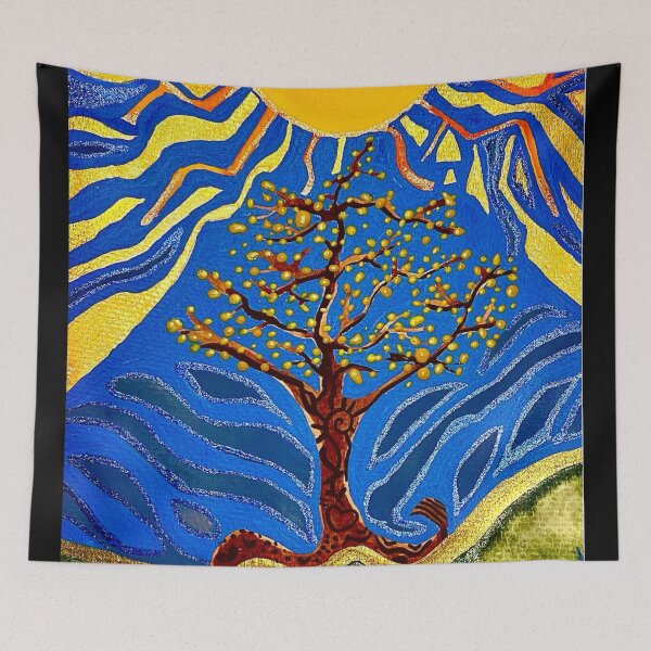 Item preview, Yellow Tree by the Lake designed and sold by Little Red Art.