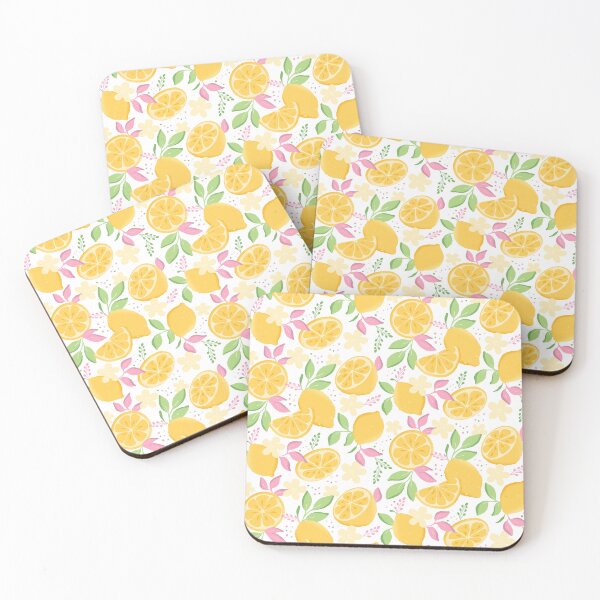 Item preview, Bright Lemon And Floral Design On White  designed and sold by JaselviiStudio.