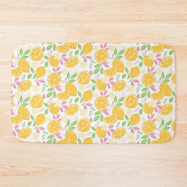 Item preview, Bright Lemon And Floral Design On White  designed and sold by JaselviiStudio.