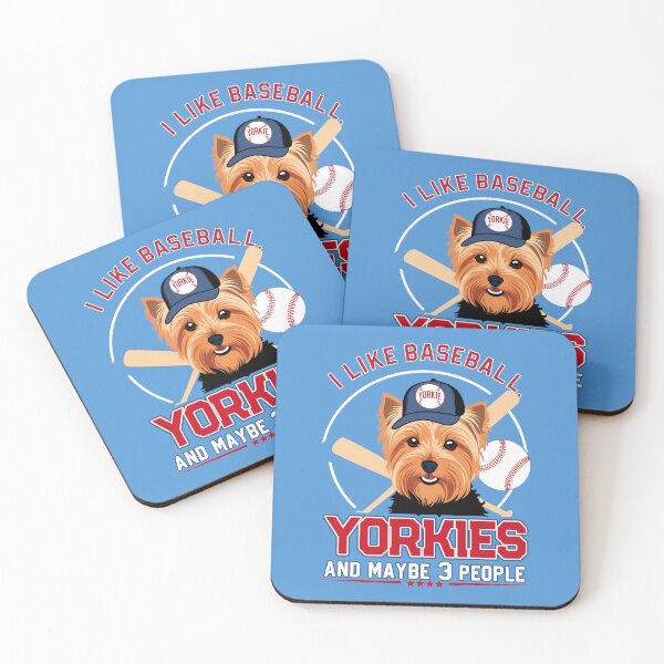 Item preview, I Like Baseball, Yorkies, and Maybe 3 People - Fun Sports Design designed and sold by brindled.