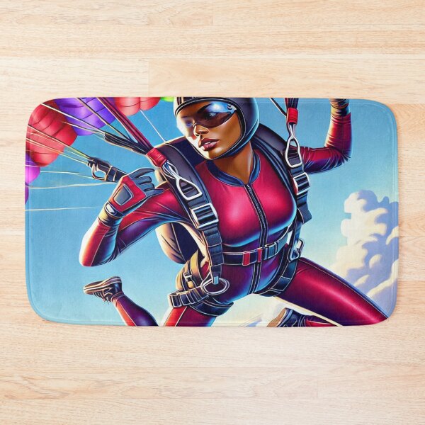 Item preview, Determined Dark-Skinned Female Skydiver designed and sold by Genady.