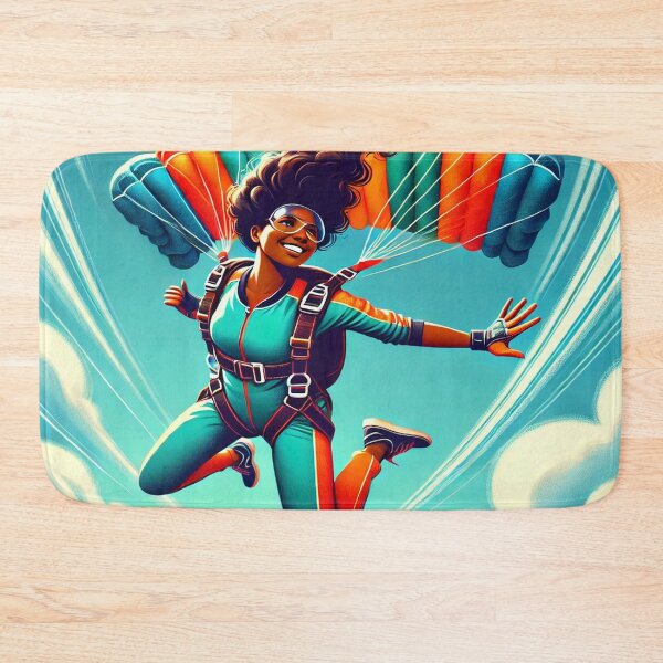 Item preview, Adventurous Dark-Skinned Female Skydiver designed and sold by Genady.