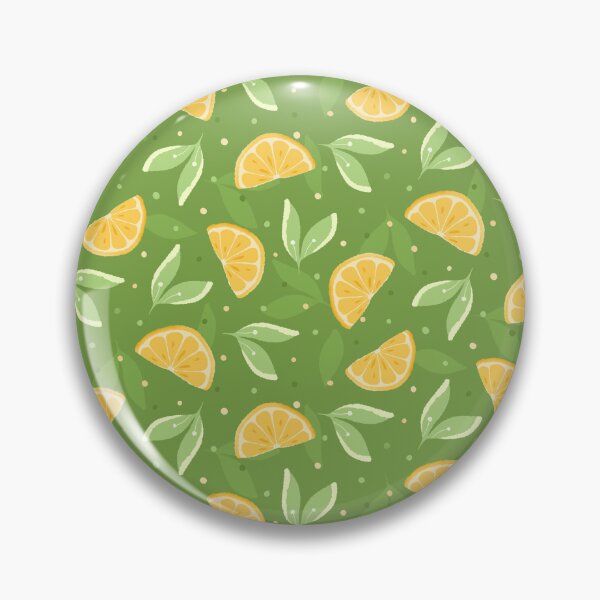 Item preview, Cheerful Yellow Lemon And Leaf Design On Kelly Green designed and sold by JaselviiStudio.