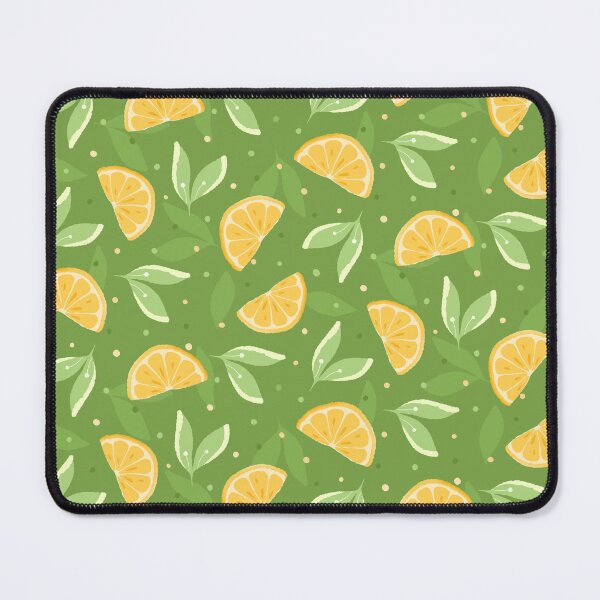 Item preview, Cheerful Yellow Lemon And Leaf Design On Kelly Green designed and sold by JaselviiStudio.
