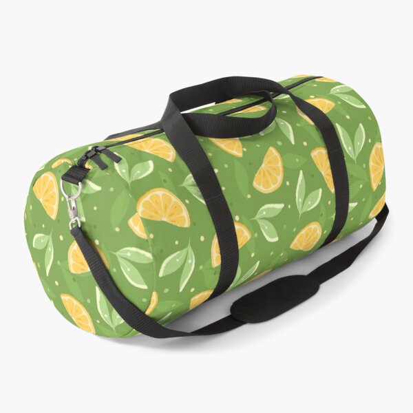 Item preview, Cheerful Yellow Lemon And Leaf Design On Kelly Green designed and sold by JaselviiStudio.