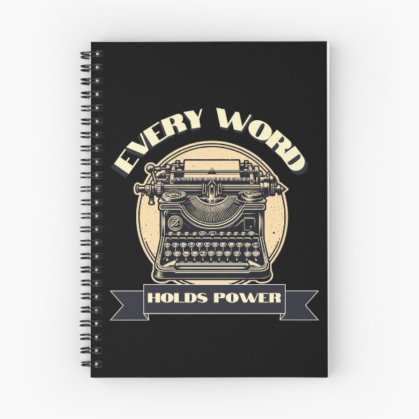 Item preview, Vintage Typewriter & "Every Word Holds Power" (Black Background) designed and sold by MusesWhispers.