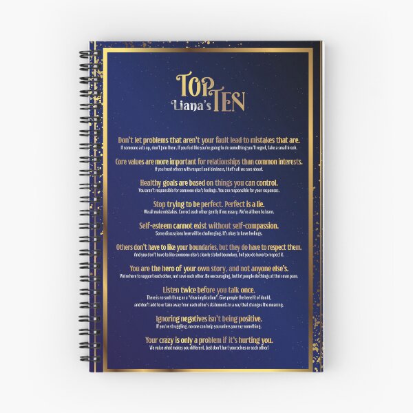 Item preview, Liana's Top Ten Phrases Blue and Gold designed and sold by Liana Kerzner.