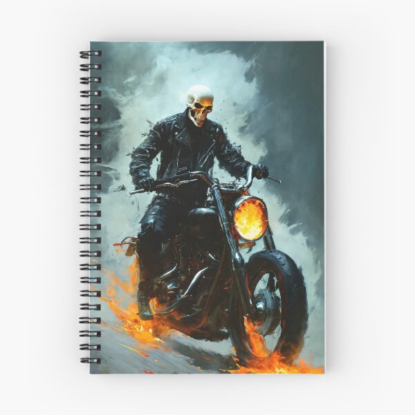 Item preview, ghost rider, fire, motorcycle, skeleton designed and sold by DonnaBlankaArt.