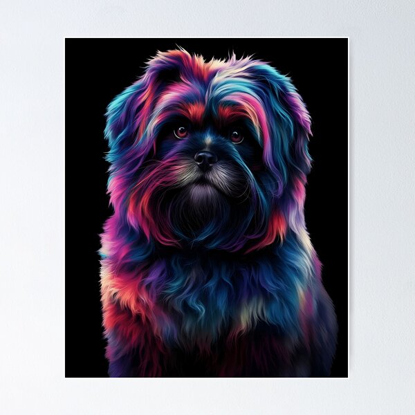 Item preview, Colorful Dog face Lhasa Apso Cute Dog Lover designed and sold by MTRBSK11.