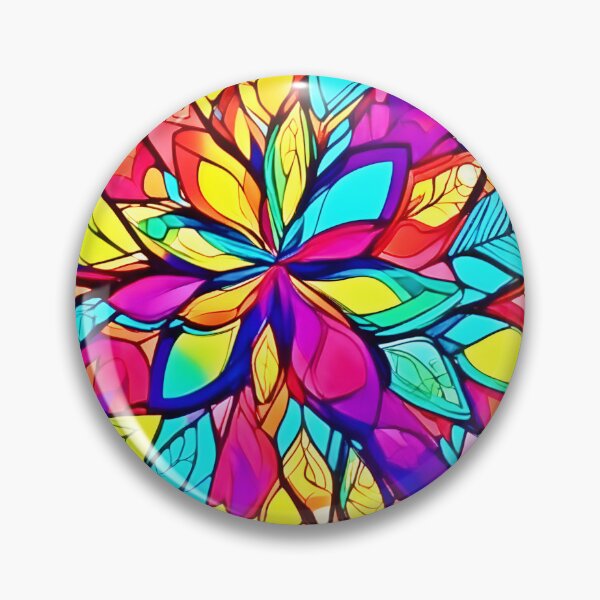 Artikelvorschau, Buntes Blumenmandala entworfen und verkauft von Health And Fitness Posts e-Store.
