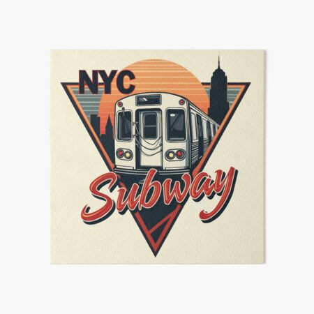 Artikel-Vorschau von New Yorker U-Bahn NYC U-Bahn Abbildung Zug, designt und verkauft von MayaDelaye.
