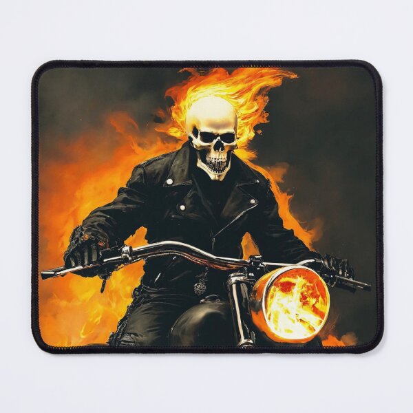 Item preview, ghost rider, fire, motorcycle, skeleton designed and sold by DonnaBlankaArt.