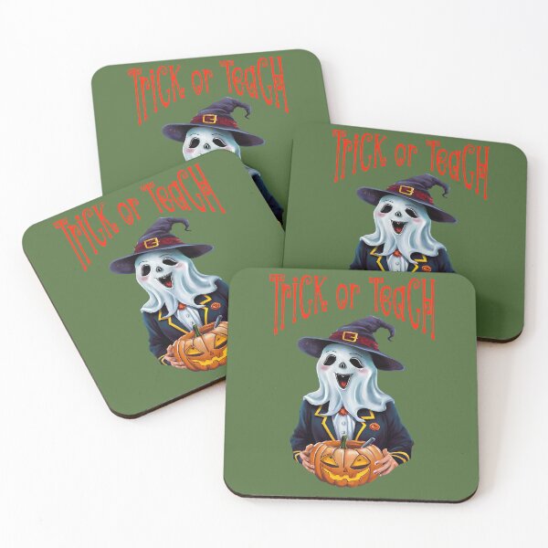 Item preview, Teacher Halloween Trick Or Teach Cute Ghost Coffee Pumpkins designed and sold by box-artshop.