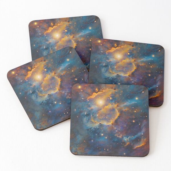 Item preview, Blue and Yellow Cosmic Radiance designed and sold by BirdsnStuff.