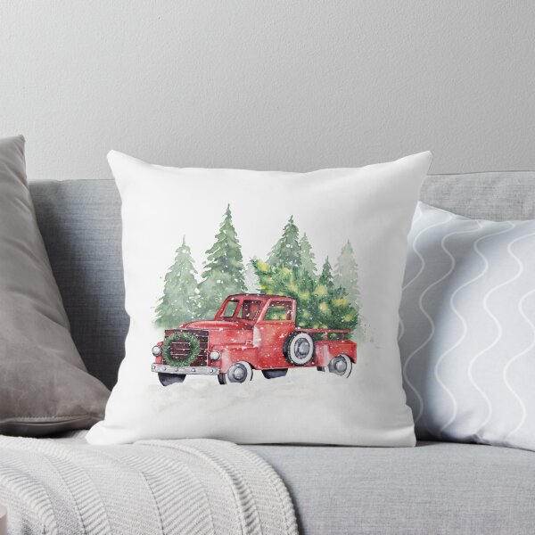 Item preview, Vintage Christmas red truck. Christmas tree. designed and sold by InnaPatiutko.