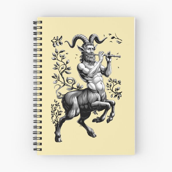 Item preview, A black and white satyr from ancient Greek mythology designed and sold by NiRia Spot.