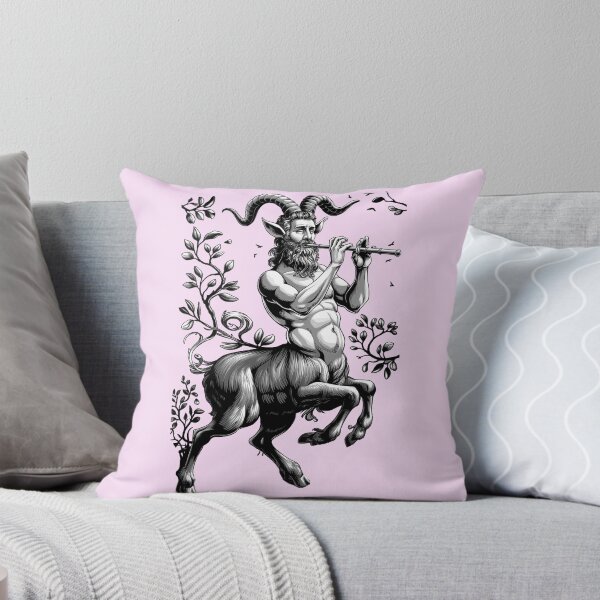 Item preview, A black and white satyr from ancient Greek mythology designed and sold by NiRia Spot.
