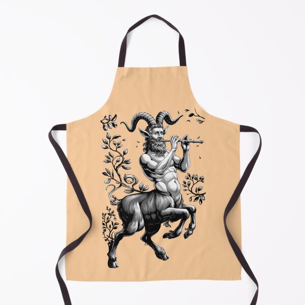 Item preview, A black and white satyr from ancient Greek mythology designed and sold by NiRia Spot.