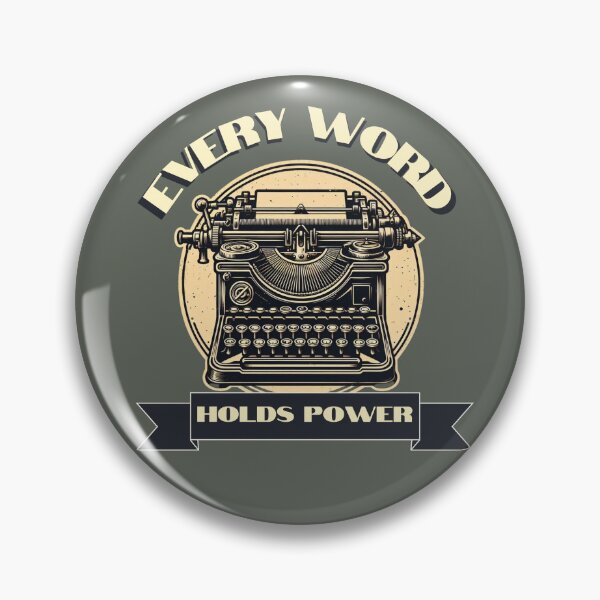 Item preview, Vintage Typewriter & "Every Word Holds Power" ( Grey Background) designed and sold by MusesWhispers.