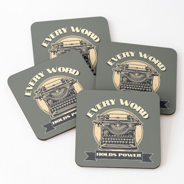 Item preview, Vintage Typewriter & "Every Word Holds Power" ( Grey Background) designed and sold by MusesWhispers.