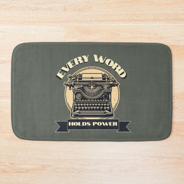 Item preview, Vintage Typewriter & "Every Word Holds Power" ( Grey Background) designed and sold by MusesWhispers.