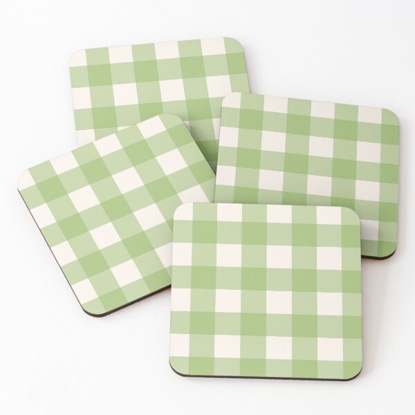 Item preview, Soft Green And Cream Gingham Plaid Design designed and sold by JaselviiStudio.