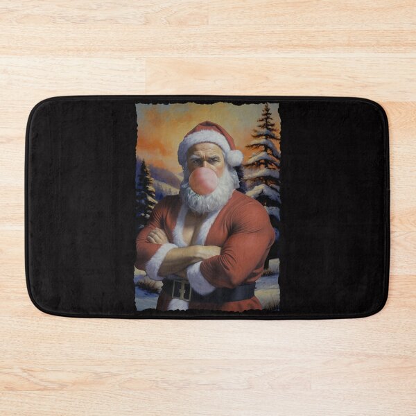 Item preview, Muscular Santa Claus Blowing Bubblegum Christmas  designed and sold by DrawHandArt.
