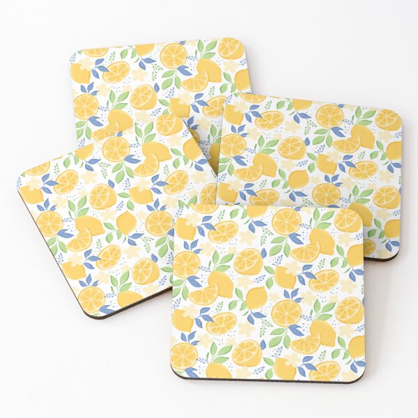 Item preview, Bright Lemon And Floral Design On White designed and sold by JaselviiStudio.