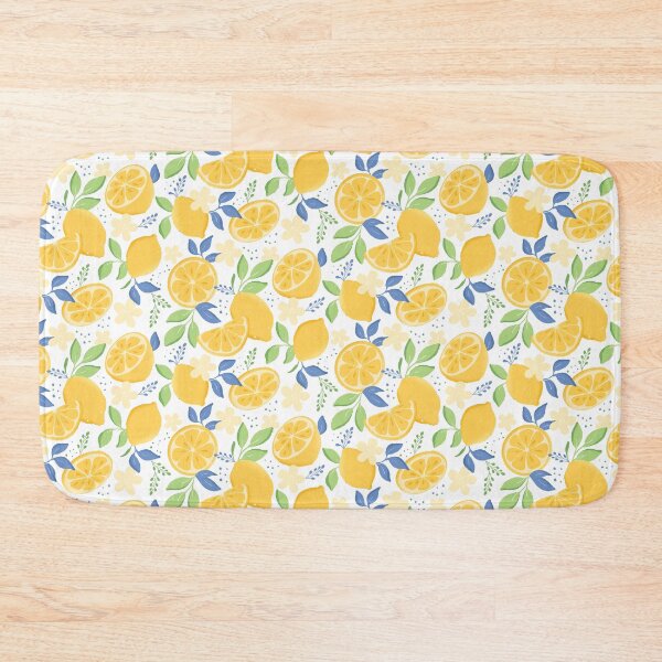 Item preview, Bright Lemon And Floral Design On White designed and sold by JaselviiStudio.