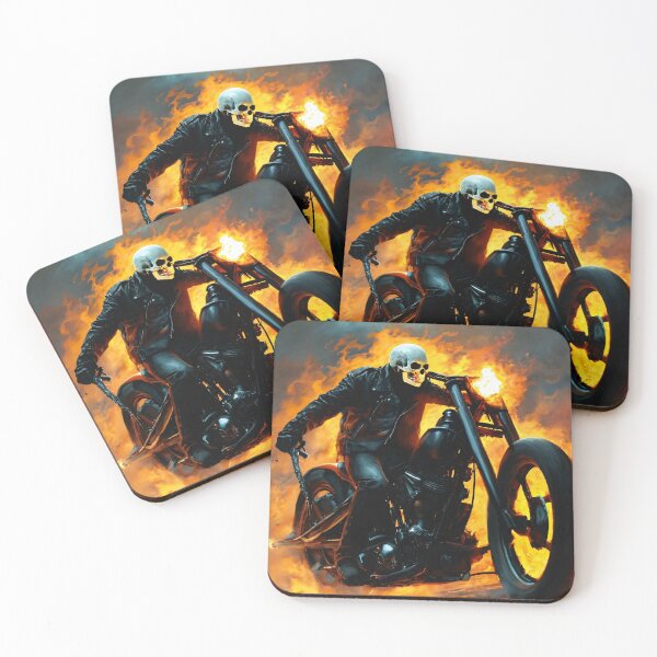 Item preview, ghost rider, fire, motorcycle, skeleton designed and sold by DonnaBlankaArt.