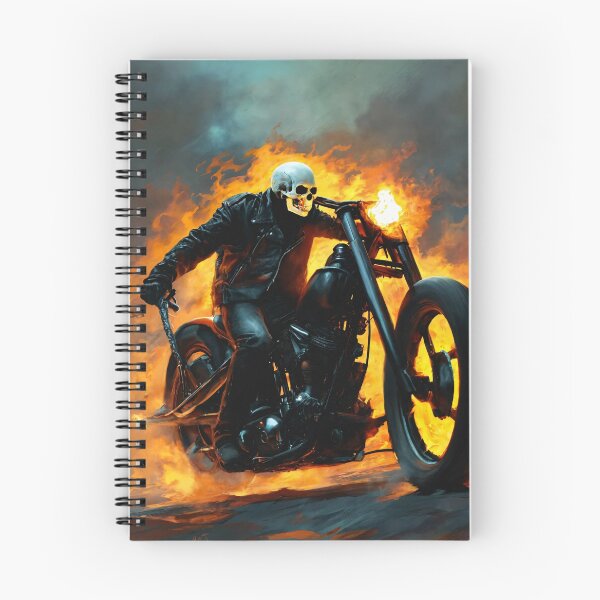 Item preview, ghost rider, fire, motorcycle, skeleton designed and sold by DonnaBlankaArt.