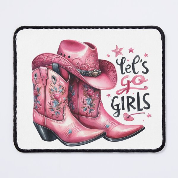 Item preview, Lets Go Girl, Pink Cowboy Boots designed and sold by deniz kaya.