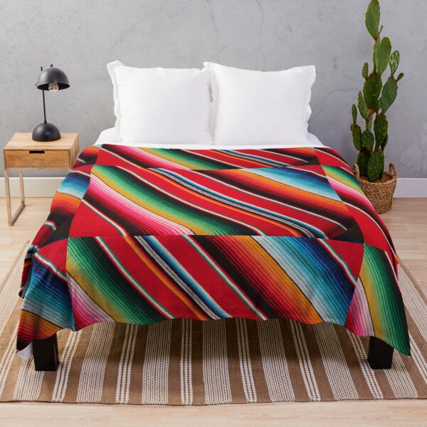 Item preview, Mexican poncho stock background fiesta Mexico cinco de mayo blanket serape rug in bright colours with copy space photo flat lay minimal minimalist pattern designed and sold by cheekylorns.