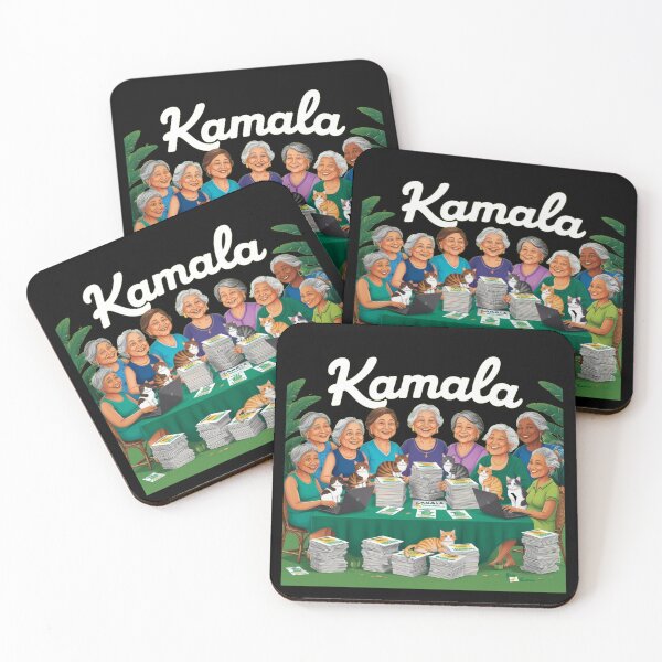 Aperçu de l'œuvre campagne des dames-chats pour kamala créée et vendue par FLOWER--ART.