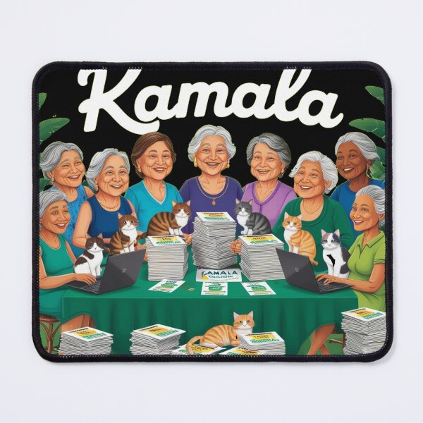 Item preview, cat ladies for kamala campaign designed and sold by FLOWER--ART.