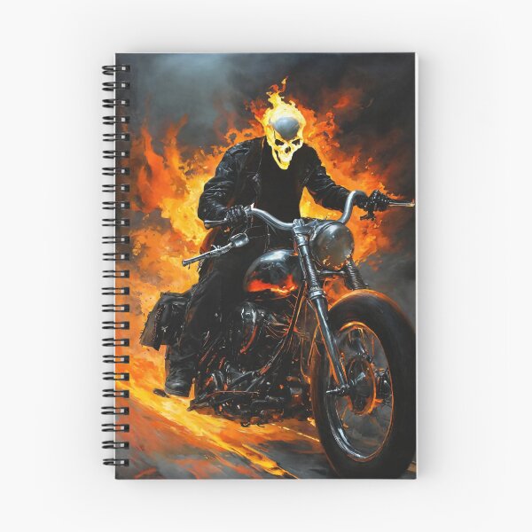 Item preview, ghost rider, fire, motorcycle, skeleton designed and sold by DonnaBlankaArt.