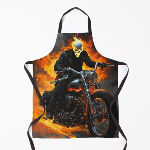 Item preview, ghost rider, fire, motorcycle, skeleton designed and sold by DonnaBlankaArt.