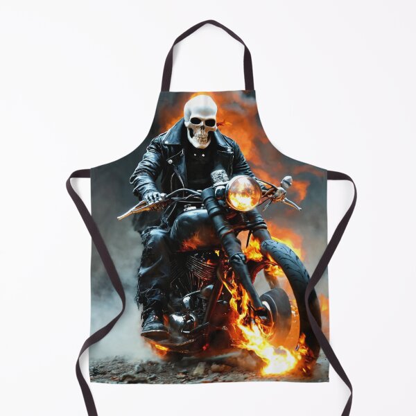 Item preview, ghost rider, fire, motorcycle, skeleton designed and sold by DonnaBlankaArt.