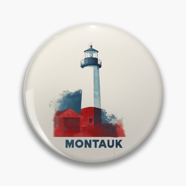 Item preview, Montauk Lighthouse Coastal Art Print designed and sold by Retro Travel Design.