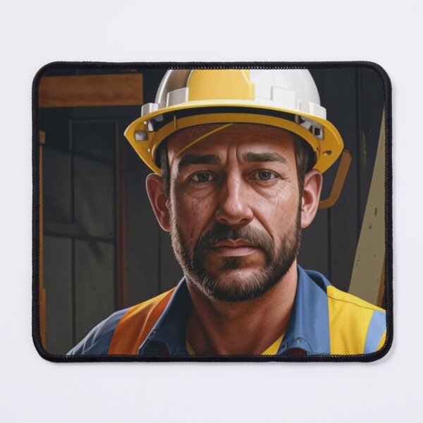 Item preview, construction worker, man, helmet, worker designed and sold by DonnaBlankaArt.