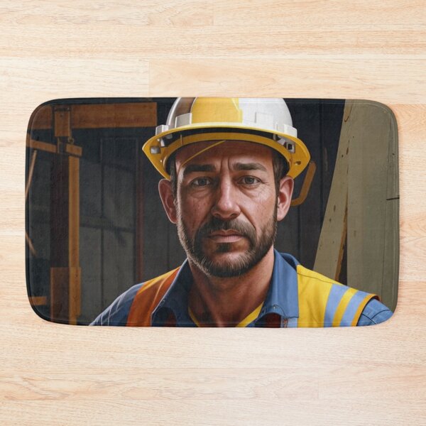 Item preview, construction worker, man, helmet, worker designed and sold by DonnaBlankaArt.