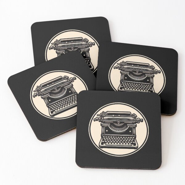 Item preview, Retro Typewriter - Creative Writing Art (Black Background) designed and sold by MusesWhispers.