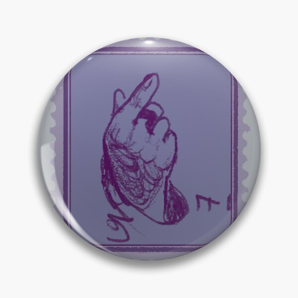 Item preview, Finger Heart Stamp_Purple designed and sold by Cat00Tome.